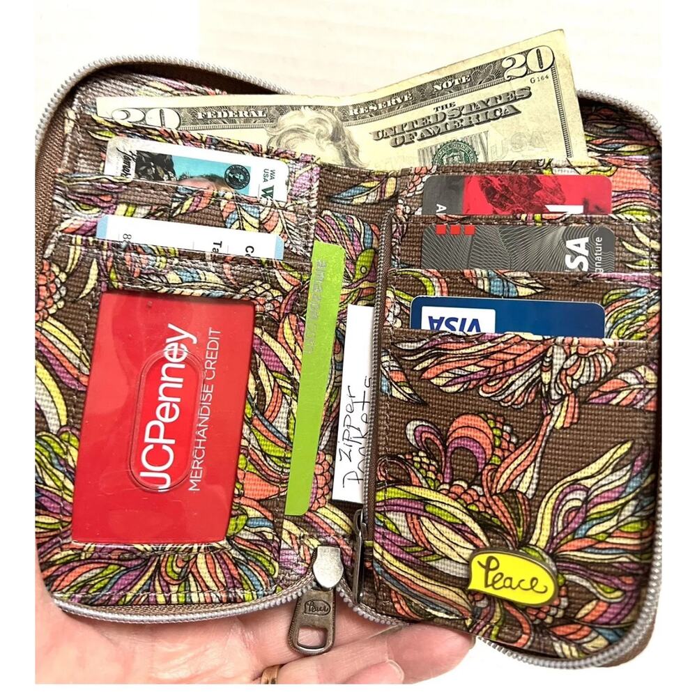 Sakroots Multi-Color Wristlet Wallet With Glitter… - image 3